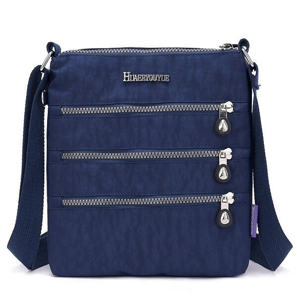 Women Nylon Multi-pocket Leisure Crossbody Bag Solid Shoulder Bag Image 2