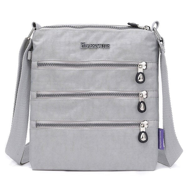 Women Nylon Multi-pocket Leisure Crossbody Bag Solid Shoulder Bag Image 7