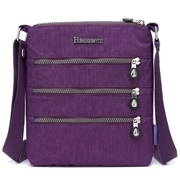 Women Nylon Multi-pocket Leisure Crossbody Bag Solid Shoulder Bag Image 10