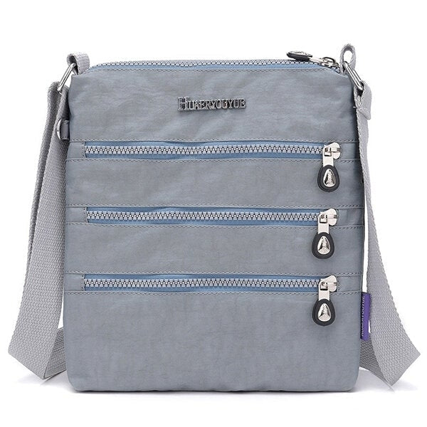 Women Nylon Multi-pocket Leisure Crossbody Bag Solid Shoulder Bag Image 12