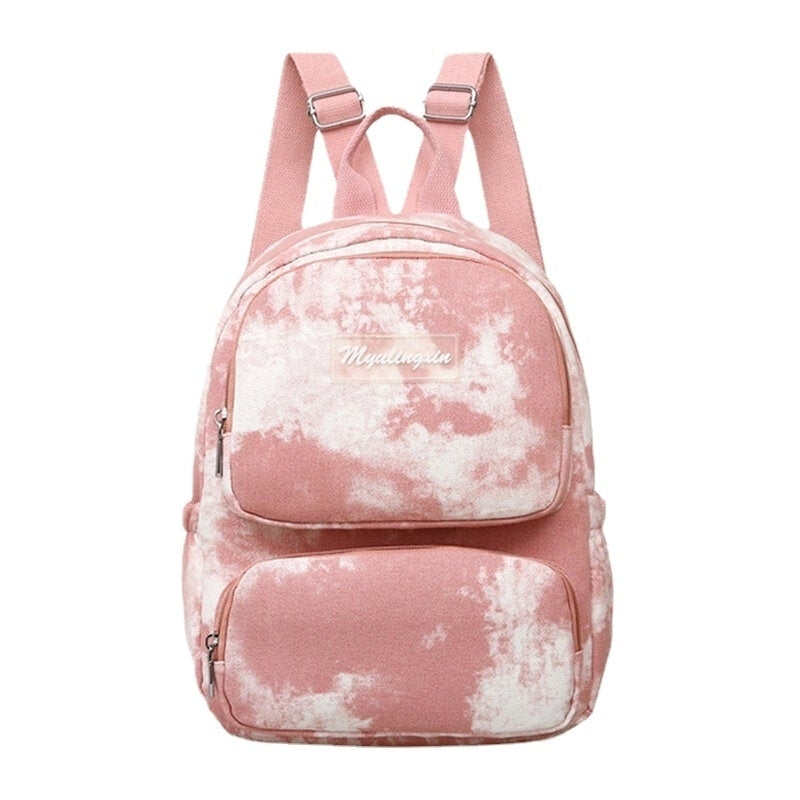 Women Oxford Anti theft Large Capacity Tie Dye Backpack Travel Bag Image 1