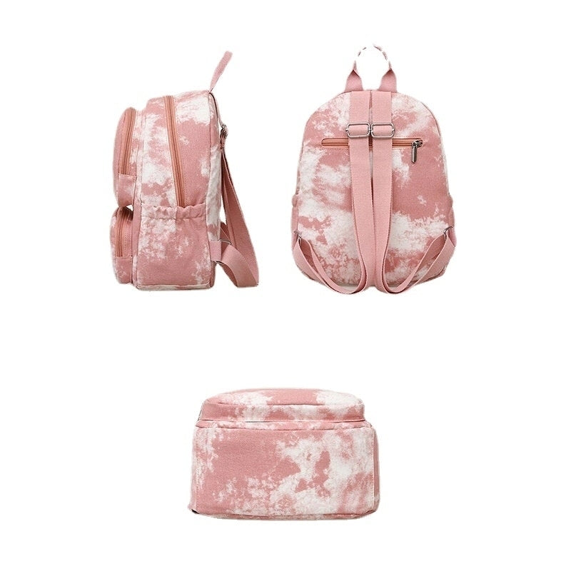 Women Oxford Anti theft Large Capacity Tie Dye Backpack Travel Bag Image 2