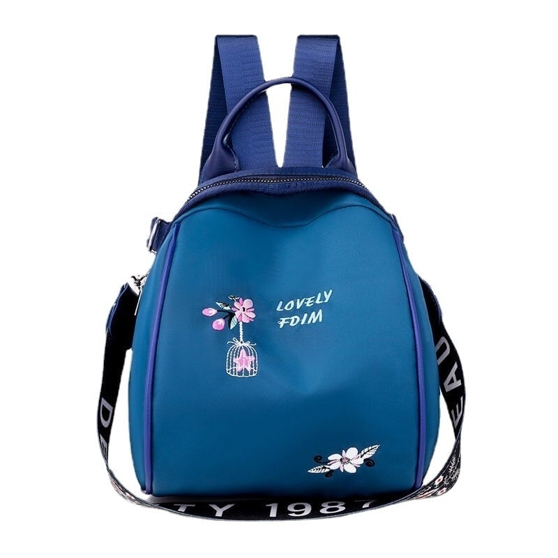 Women Oxford Waterproof Embroidery Ethnic Multi-carry Backpack Image 1