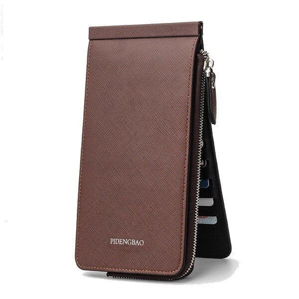 Women Men 26 Multi Card Holder Ultra Thin PU Leather Zipper Business Card Case 5.5 Phone Bags Image 8