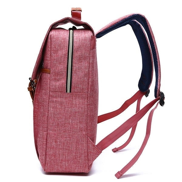 Women Men Nylon Light Weight Large Capacity Backpack Shoulder Bag Image 2