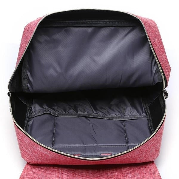 Women Men Nylon Light Weight Large Capacity Backpack Shoulder Bag Image 4
