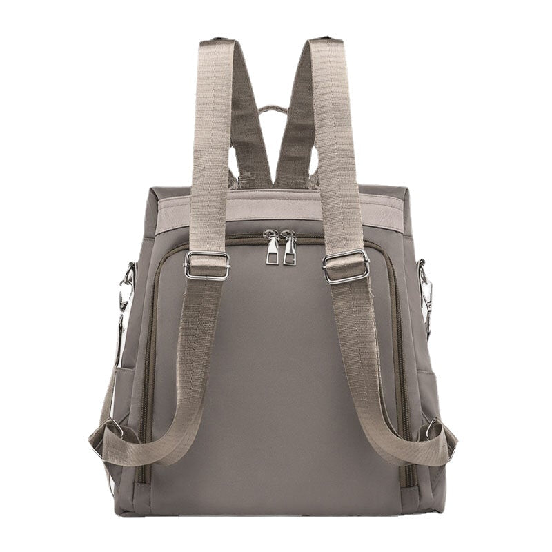 Women Multi-carry Oxford Diamond Pattern Anti-theft Waterproof Tassel Casual Backpack Image 2