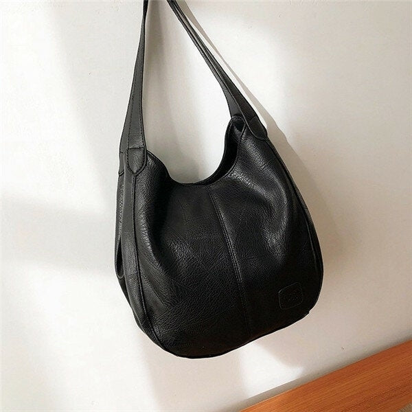 Women Multi-layer Casual Shoulder Bag Quilt Solid Handbag Image 8