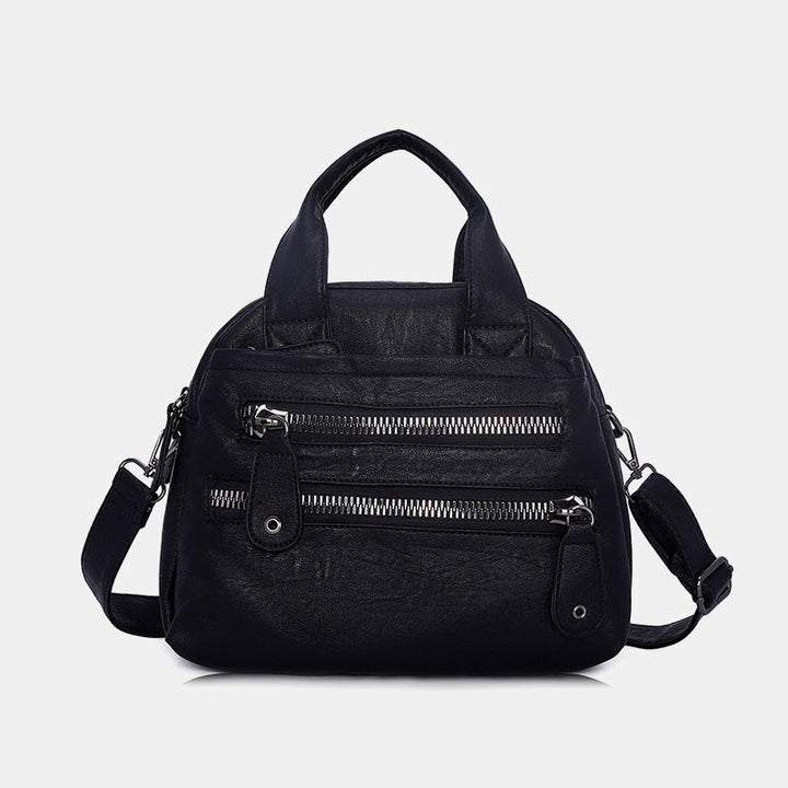 Women Multi-pocket Handbags Waterproof Crossbody Leather Bag- PPT Image 3
