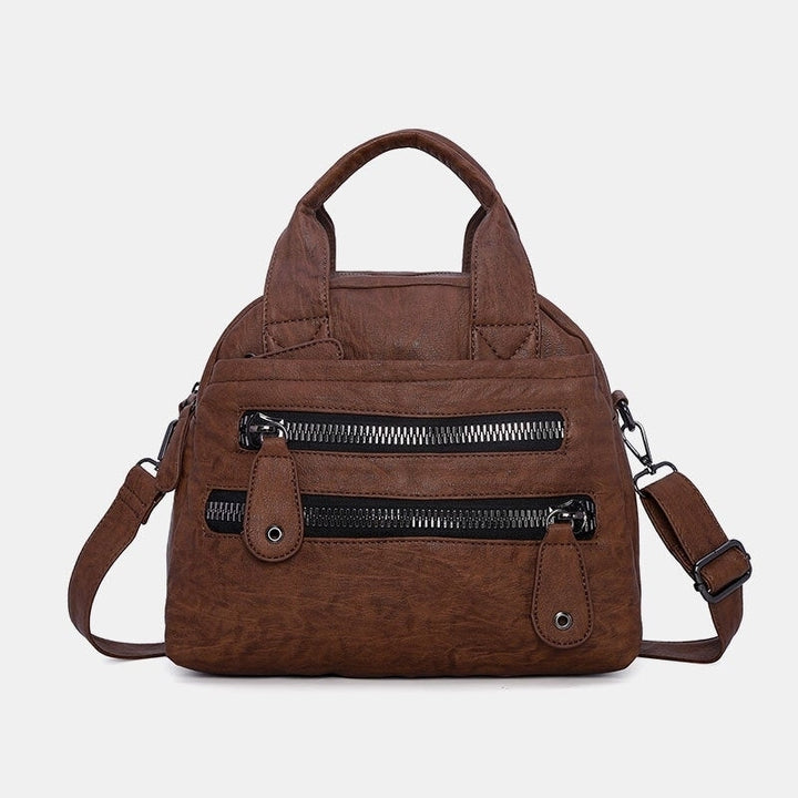Women Multi-pocket Handbags Waterproof Crossbody Leather Bag- PPT Image 6
