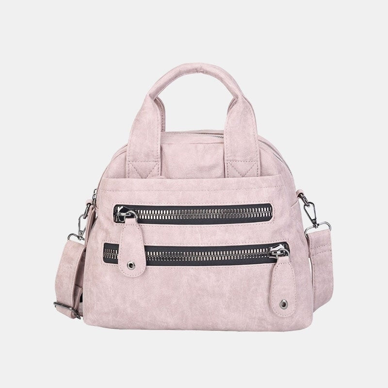 Women Multi-pocket Handbags Waterproof Crossbody Leather Bag- PPT Image 8