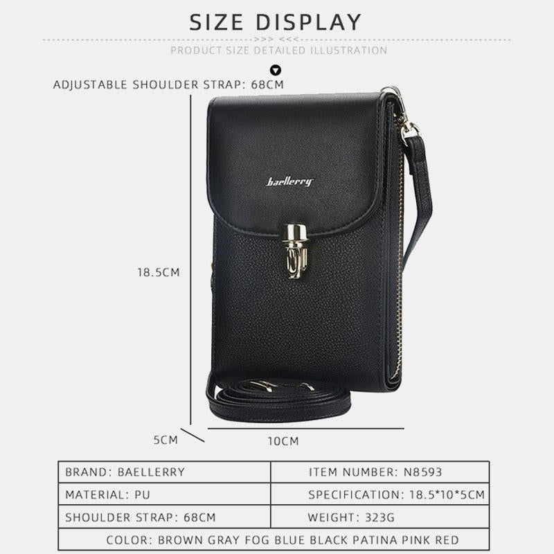 Women Multi-Pocket Large Capacity Crossbody Handbag Phone Bag Card Holder Image 3