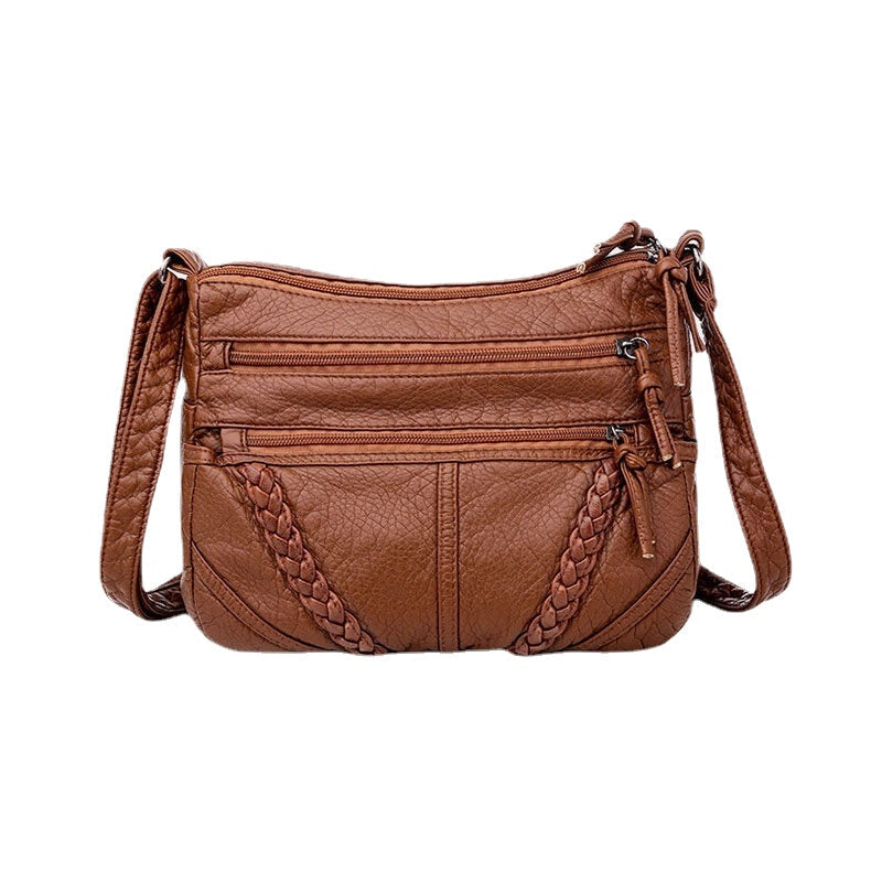 Women Multi-pocket Middle-aged Vintage Crossbody Bag Shoulder Bag Image 1