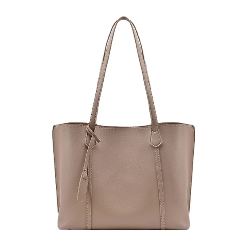 Women PU Leather Large Capacity Casual Brief Tote Shoulder Bag Handbag Image 1