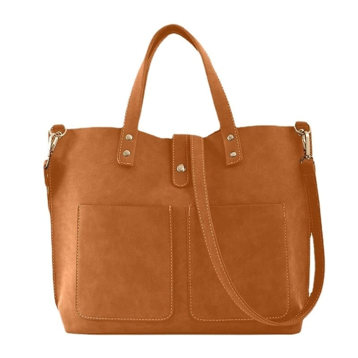 Women Vintage Large Capacity Waterproof Faux Leather Crossbody Bag Casual Handbag Image 7