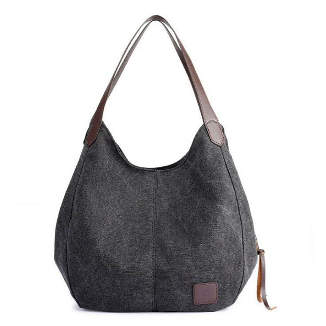 Women Vintage Ladies Large Canvas Handbag Travel Shoulder Bag Casual Tote Image 9