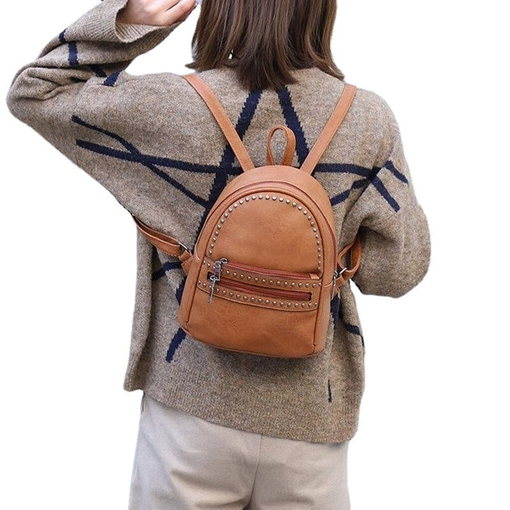 Women Waterproof Backpack Casual Travel Large Capacity Wear-resistant Shoulder Bag Image 4