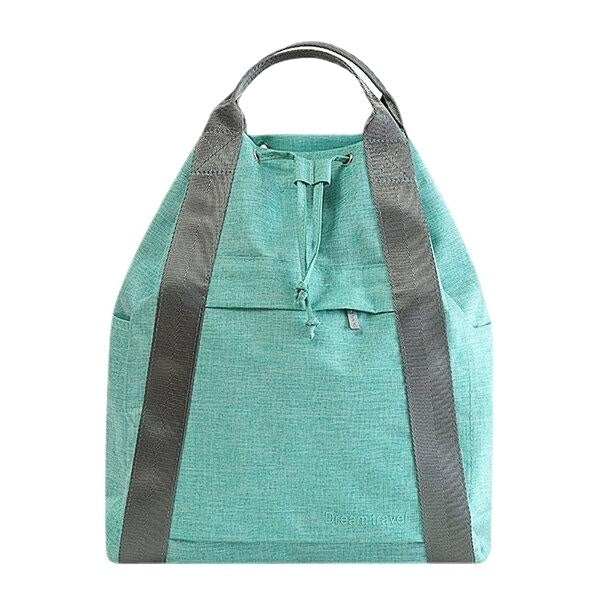 Women Waterproof Large Capacity Drawstring Travel Handbag Duffel Bag Backpack Image 2
