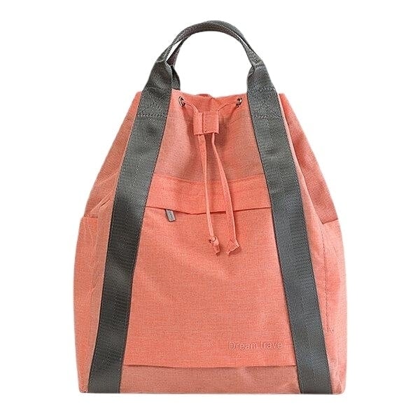 Women Waterproof Large Capacity Drawstring Travel Handbag Duffel Bag Backpack Image 1