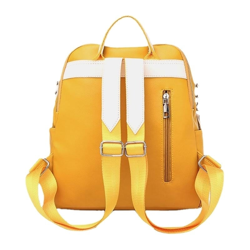 Women Star Rivet Waterproof Multi-carry Handbag Shoulder Bag Backpack Image 2