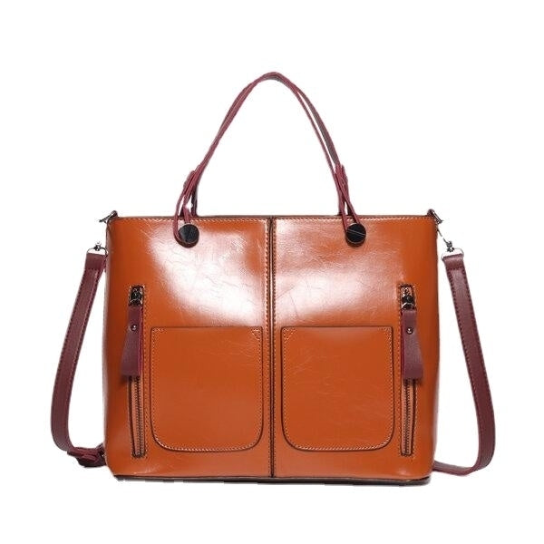Women Top Handle Handbag Shoulder Bag Messenger Tote Bag Image 1