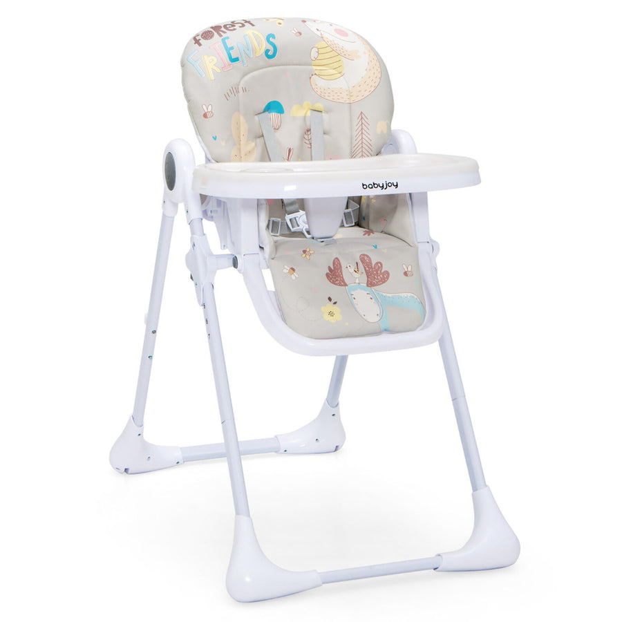 Baby High Chair Folding Feeding Chair W/ Multiple Recline and Height Positions Image 1