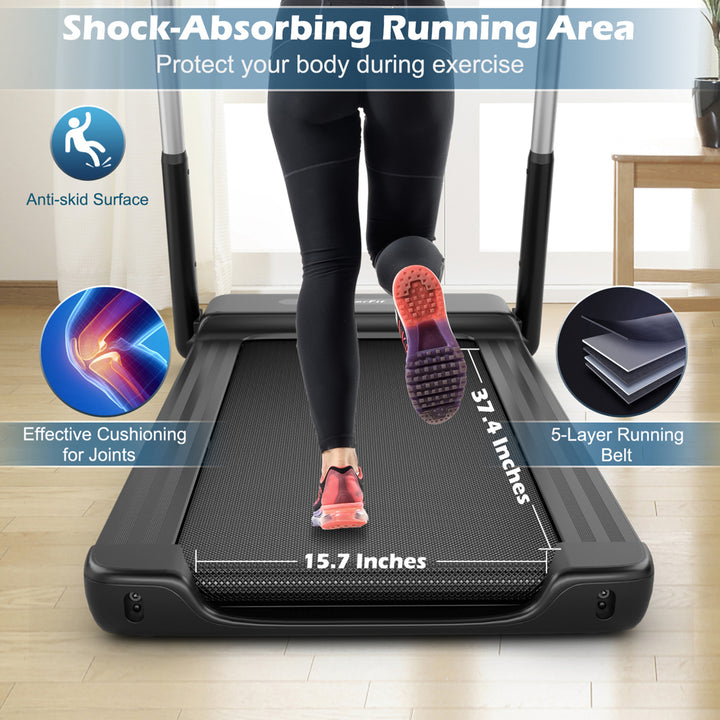 2.25HP Folding LED Treadmill Electric Running Walking Machine w/ APP Control Gym Image 8