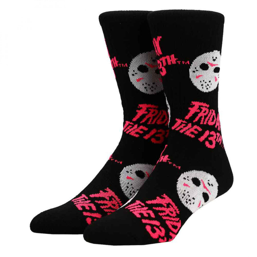 Friday the 13th Black Light Crew Socks Image 1