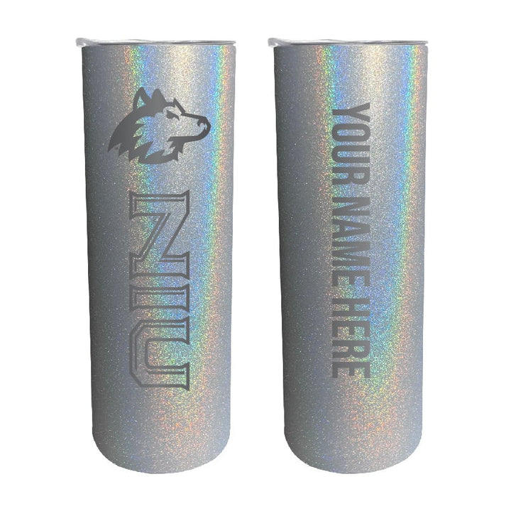 Northern Illinois Huskies Etched Custom NCAA Skinny Tumbler - 20oz Personalized Stainless Steel Insulated Mug Image 4
