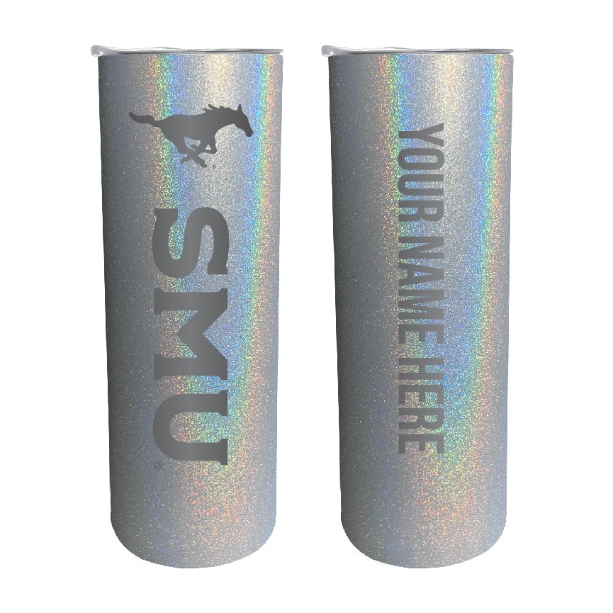Southern Methodist University Etched Custom NCAA Skinny Tumbler - 20oz Personalized Stainless Steel Insulated Mug Image 4