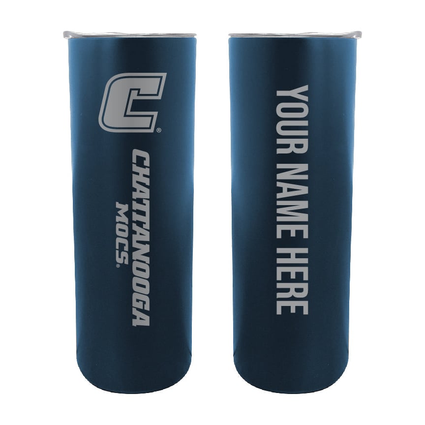 University of Tennessee at Chattanooga Etched Custom NCAA Skinny Tumbler - 20oz Personalized Stainless Steel Insulated Image 2