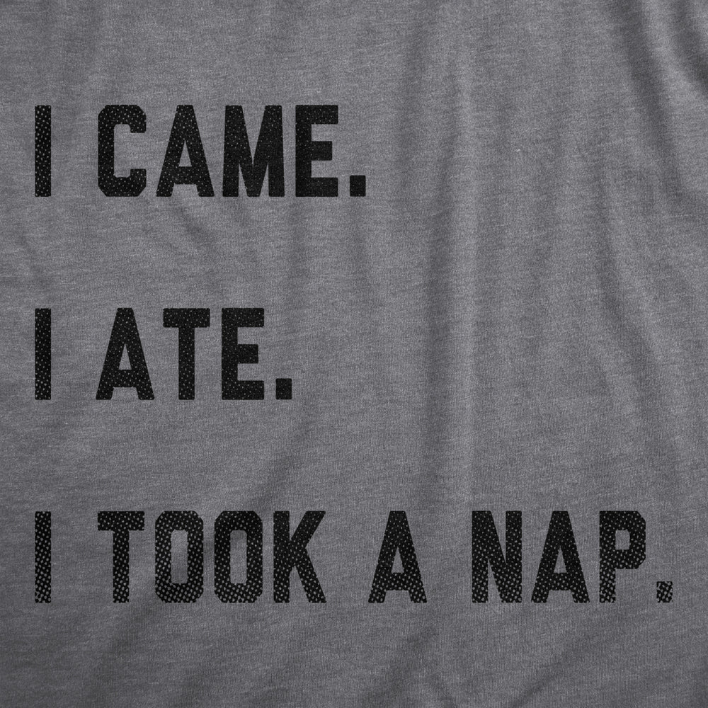 I Came I Ate I Took A Nap Baby Bodysuit Funny Cute Sleepy Snacking Jumper For Infants Image 2