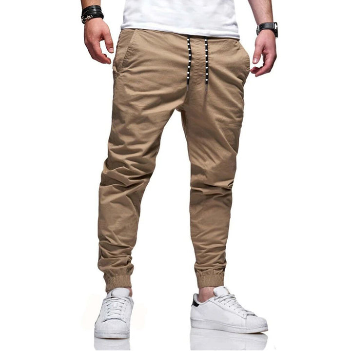 1 Pack Mens Chino Joggers Pant Slim Fit Casual Trousers with Elastic Waistband and Drawstring ClosureStretch Twill Image 7