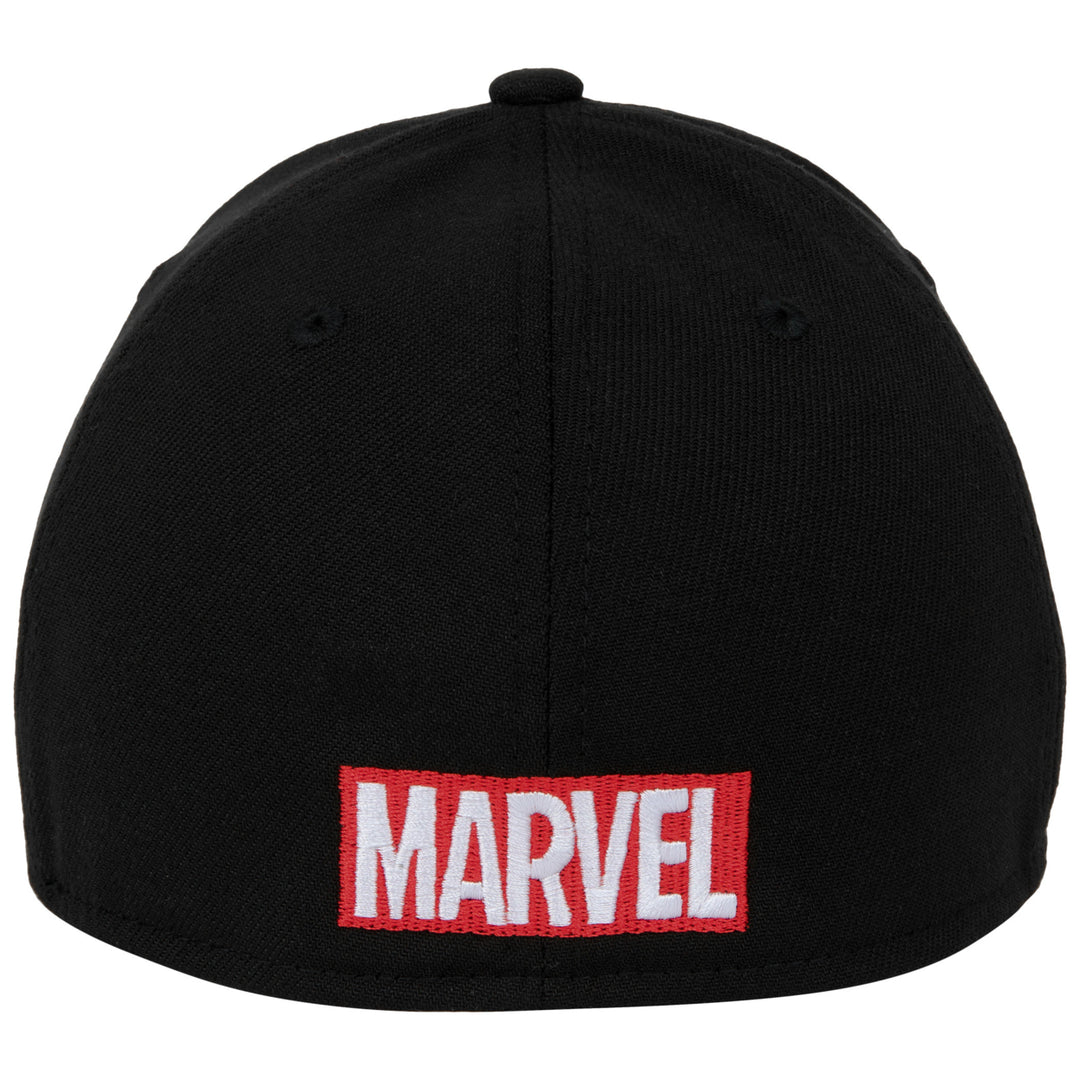 Daredevil Logo Black Colorway  Era 39Thirty Fitted Hat Image 4