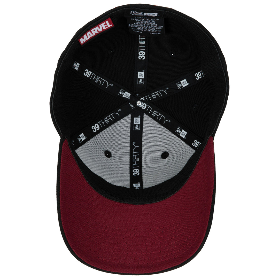 Daredevil Logo Black Colorway  Era 39Thirty Fitted Hat Image 6