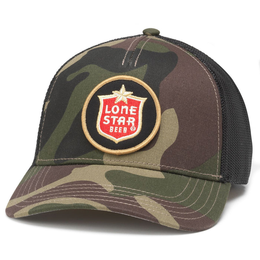 Lone Star Beer Logo Patch Adjustable Camo Hat Image 1