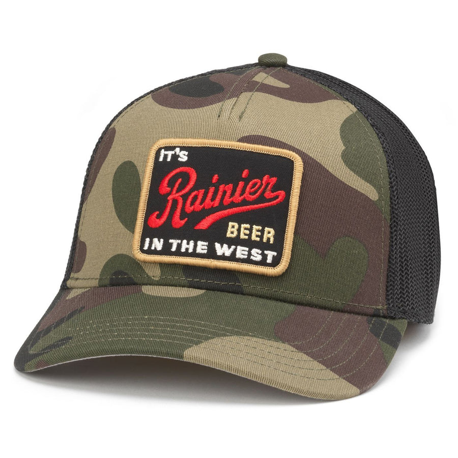 Rainier Beer Its In The West Camo Adjustable Hat Image 1