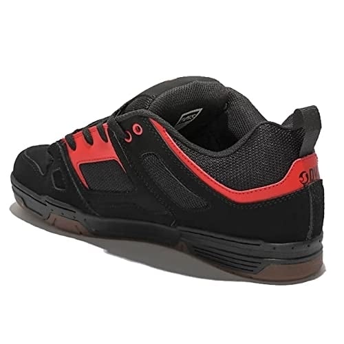 DVS Mens Gambol Skate Shoe BLACK RED GUM NUBUCK Image 2