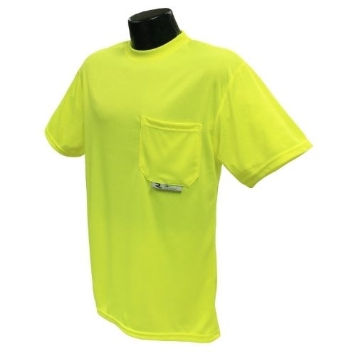 Radians Polyester Mesh Non-Rated Short Sleeve Safety T-Shirt Hi/Vis Green Image 1
