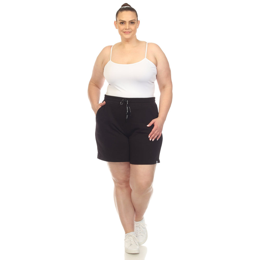 White Mark Womens Super Soft Drawstring Waistband Sweat Shorts Image 4
