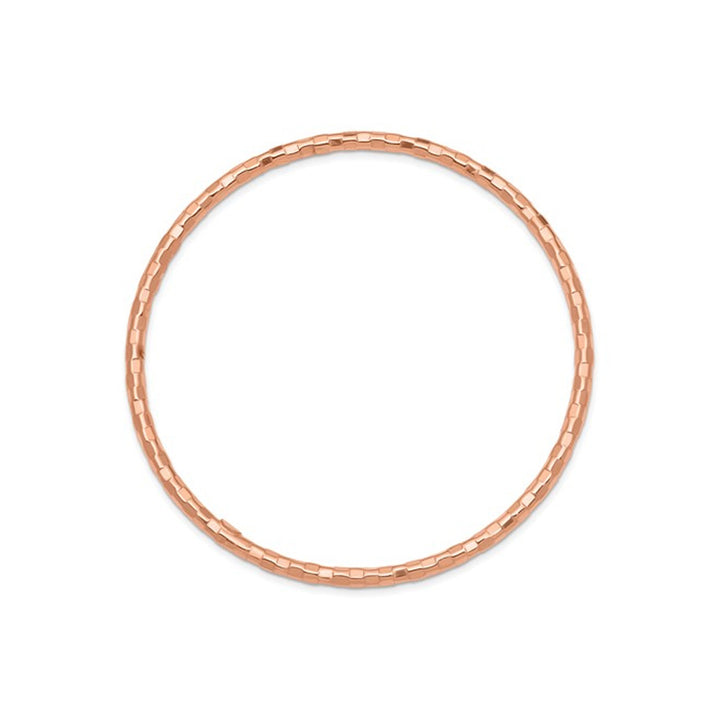 14K Rose Pink Gold Polished Slip-on Bangle Bracelet Image 4