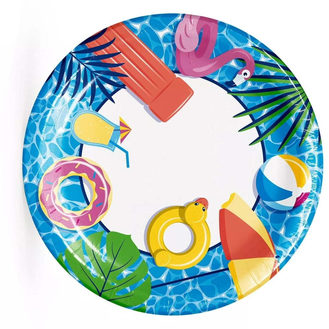 Members Mark Pool Party Dinner Paper Plates10" (85 Count) Image 1