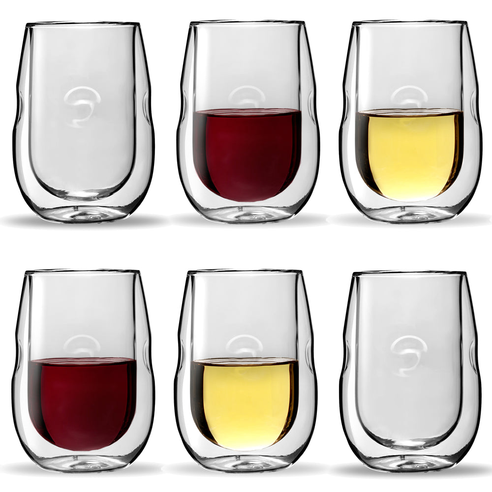 Moderna Artisan Series Double Wall Insulated Wine Glasses - Set of 4 Wine and Beverage Glasses Image 2