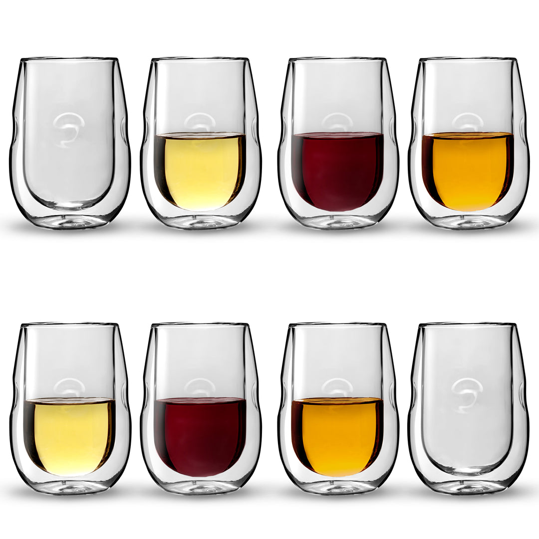 Moderna Artisan Series Double Wall Insulated Wine Glasses - Set of 4 Wine and Beverage Glasses Image 3