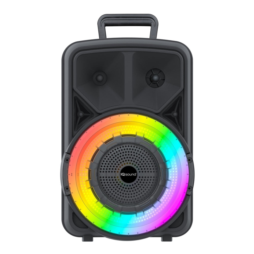 Portable Bluetooth 8" Speaker w TWSFM Radio and Vol-Mic Controls (IQ-5708DJBT) Image 2