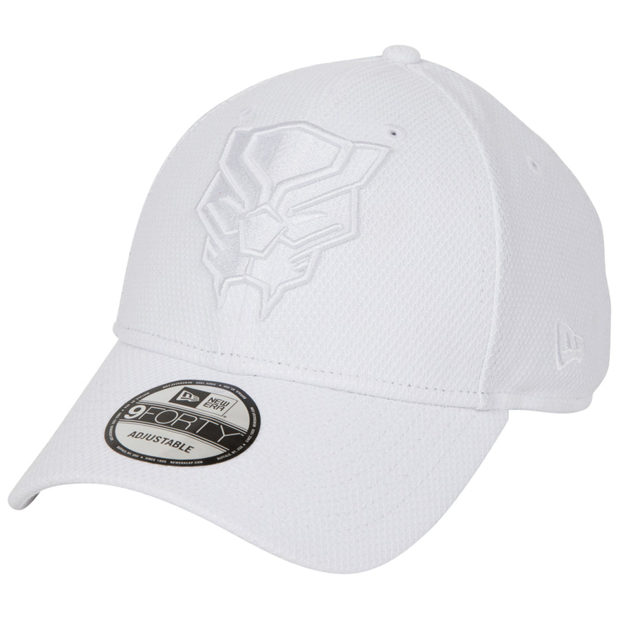 Black Panther White on White  Era 9Forty Adjustable Hat Image 1