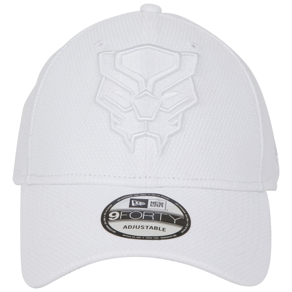 Black Panther White on White  Era 9Forty Adjustable Hat Image 2