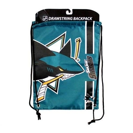 San Jose Sharks NHL Cinch Back Sack Drawstring Bag Image 1