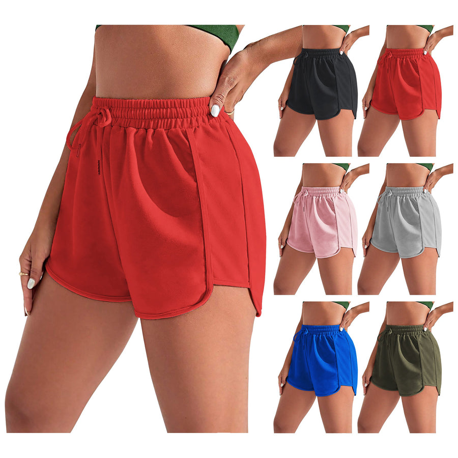 3-Pack Womens High Waist Active Running Shorts Elastic Sporty Workout Bottoms Quick Dry Athletic Performance Image 1