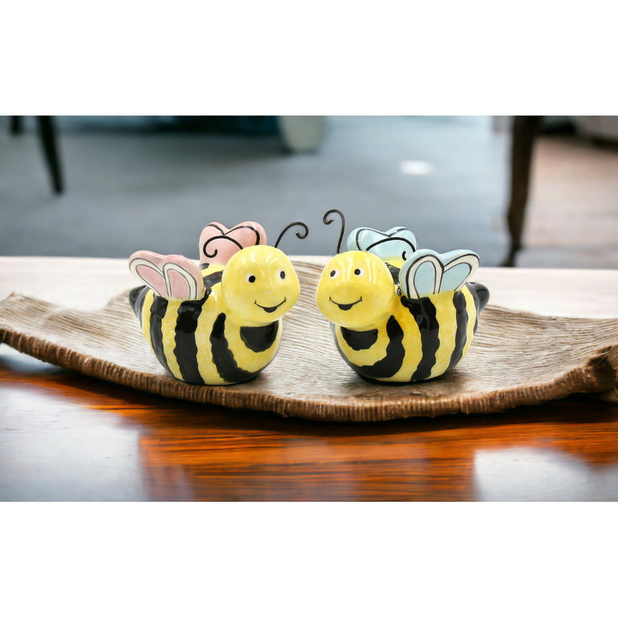 Ceramic Honey Bee Salt And Pepper ShakersHome DcorKitchen Dcor, Image 1